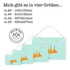 Mr. & Mrs. Panda Schild Fuchs Sterne DIN A4 - Türkis Produktbild-Vorschau 5