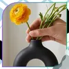 Vase décoratif design, noir, style moderne, minimaliste, Voir les images du produit 7