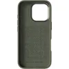 The back of an olive green iPhone case with a pattern of 'N' and arrows. Produktbild-Vorschau