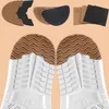 A collage of shoe sole protectors and the soles of two shoes. Voir les images du produit