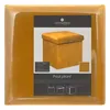 The image shows the packaging of a folding pouf, with product details and branding visible. Náhled obrázku produktu