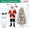 COSTWAY Kunstkerstboom, 180 cm, dennenboom met Productafbeelding-voorbeeld 3