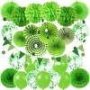 ZERODECO Party-Dekoration Papierfächer Pompons Blumen Produktbild-Vorschau 1