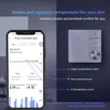 A smartphone displaying power consumption data next to a digital thermostat. Náhled obrázku produktu