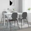 vidaXL Esstisch Weiß 114x71x75 cm Massivholz Gummibaum Produktbild-Vorschau 2
