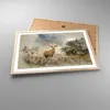 Gerahmtes Poster - Rahmen in heller Eiche - rotwild natur - Produktbild-Vorschau 3