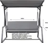 Gartenkissen Set für Gartenschaukel – grau – Sitzkissen Produktbild-Vorschau 2