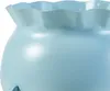 A close-up view of the top portion of a light blue, wavy-edged pot or planter. Náhled obrázku produktu
