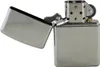 A shiny silver Zippo lighter with its lid open, photographed against a white background. Podgląd zdjęcia produktu