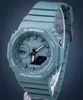 A close-up studio shot of a teal Casio G-Shock watch. Produktbild-Vorschau