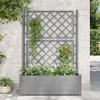 vidaXL Pflanzkübel mit Spalier 100x43x142 cm PP Steingrau Produktbild-Vorschau 2