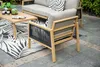 Decala loungeset - 4-delig - aluminium - light teak look Productafbeelding-voorbeeld 6