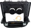 A black industrial vacuum cleaner accessory case with filters and a dust bag inside, shown open against a white background. Voir les images du produit