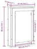 vidaXL Szafka łazienkowa z lustrem Szara Sonoma 42x12x60 cm Podgląd zdjęcia produktu 8