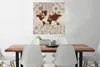 MuchoWow® Poster Weltkarte - Blumen - Rot 75x75 cm - Wand Produktbild-Vorschau 2