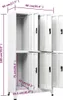 vidaXL Armadietto bianco 90x45x180 cm in acciaio Anteprima dell’immagine prodotto 10