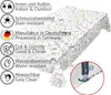 Tischdecke Wachstuch Blumen Weiß Robust Wasserabweisend Produktbild-Vorschau 3