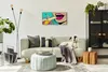 Wandbild Leinwand Bilder mit Uhr Geräuschlos 60x30 Gemälde Produktbild-Vorschau 4