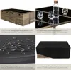 Collage of images showing a rattan furniture set, close-ups of its features, and a protective cover. Náhled obrázku produktu