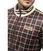Close-up of a man wearing a plaid track jacket. Anteprima dell’immagine prodotto