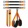 A set of resistance bands and a pair of ab straps, all in orange and black, are displayed against a white background. Anteprima dell’immagine prodotto