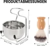 Herren Rasier-Set aus Edelstahl, Bartpflege-Set mit Produktbild-Vorschau 2