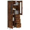 vidaXL Highboard Räuchereiche 69,5x34x180 cm Holzwerkstoff Produktbild-Vorschau 3