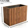 Pflanzkübel Holz massiv TAVO55 - 64x37x55 cm - Wetterfester Produktbild-Vorschau 2
