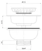 Bruckner Waschbecken Edelstahl Auslass 6/4", gun metal Produktbild-Vorschau 5
