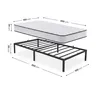 Łóżko Metalowe 100x200 cm z Materacem Łóżko Gościnne Podgląd zdjęcia produktu 3