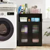 A laundry room scene featuring a washing machine and a black storage cabinet. Anteprima dell’immagine prodotto