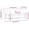 vidaXL 3-osobowa sofa z dekoracyjnymi poduszkami różowa 180 Podgląd zdjęcia produktu 7
