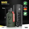 A green water jug with a black cylindrical container and various marketing badges. Anteprima dell’immagine prodotto