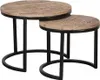 AnLi Style Beistelltisch-Set/2 runde/halbrunde Gestelle Produktbild-Vorschau 1