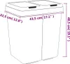 vidaXL Duo odpadkový koš bílý 2x25 l Náhled obrázku produktu 6