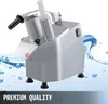 A commercial vegetable cutter is shown with water droplets and a blue wave effect in the background, along with a 'PREMIUM QUALITY' overlay. Podgląd zdjęcia produktu