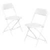 Two white folding chairs are shown against a white background. Anteprima dell’immagine prodotto