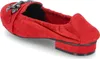 Kaerlek Damen Ballerinas Rot Rauleder Größe: 39 Produktbild-Vorschau 3