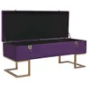 vidaXL Banc avec compartiment de rangement 105 cm Violet Voir les images du produit 1