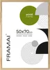 A product image for a picture frame, featuring abstract graphic elements and text. Produktbild-Vorschau