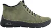 A side view of a green women's boot. Voir les images du produit