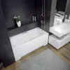 Baignoire rectangulaire 160x70 avec support de baignoire, Voir les images du produit 2