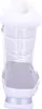 The back view of a white and gray winter boot with white fur trim. Produktbild-Vorschau