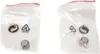Two plastic bags containing small electronic components, likely hearing aid accessories. Podgląd zdjęcia produktu