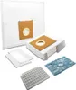 A collection of vacuum cleaner bags and filters arranged on a white background. Produktbild-Vorschau