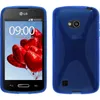 PhoneNatic Case kompatibel mit LG L50 - blau Silikon Hülle Produktbild-Vorschau 1