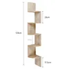 Wandregal Wand-Eckregal Wandregale 20x20x123cm Holzfarbe Produktbild-Vorschau 4