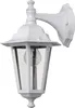 A white outdoor wall lantern with glass panes. Náhľad obrázku produktu