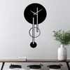 Opviq, Full Empty, zegar ścienny, czarny, metal, 62 x 32 cm Podgląd zdjęcia produktu 1
