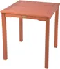 A square wooden table with a slatted top and four legs, presented against a white background. Produktbild-Vorschau